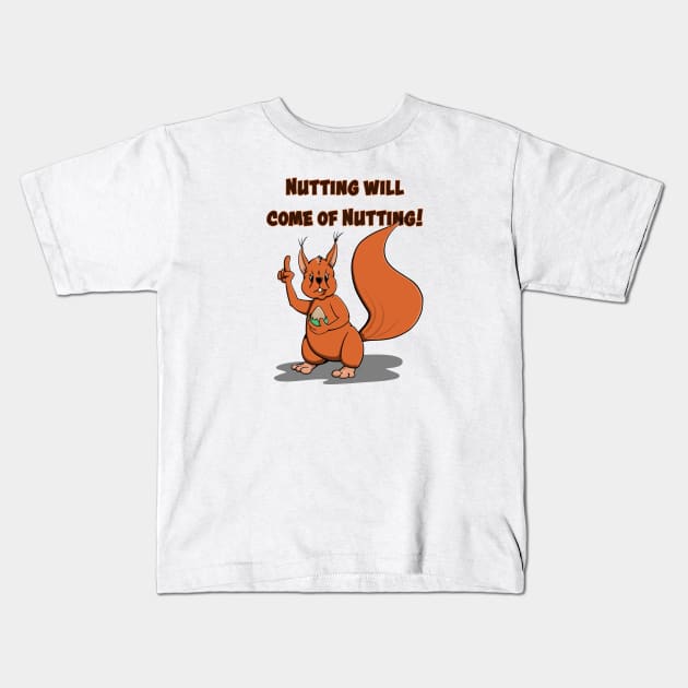 Wise squirrel Kids T-Shirt by schlag.art